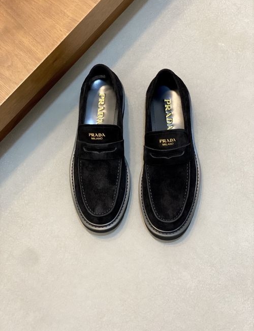 Prada Platform Calfskin Dress Derby Shoes