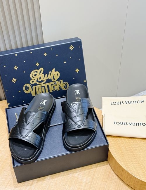 Louis Vuitton LV OASIS Suede Leather Monogram Slides