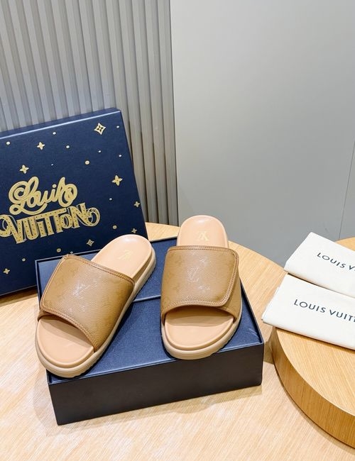 Louis Vuitton LV OASIS Suede Leather Monogram Slides