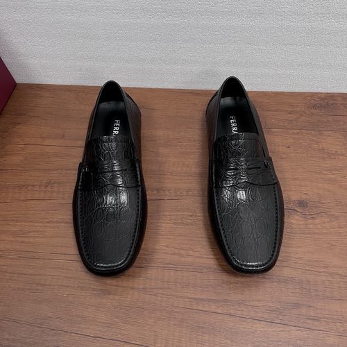 Ferragamo Gancini Buckle Loafers With Rubber Sole