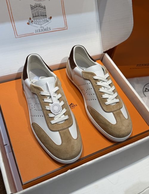 Hermes Bouning Suede Goat Leather Calfskin Sneakers