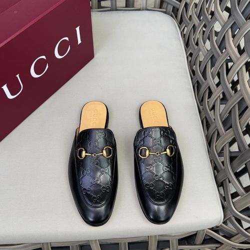 Gucci Vintage Style Leather Mule Shoes