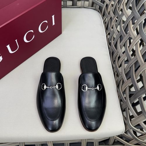 Gucci Vintage Style Leather Mule Shoes