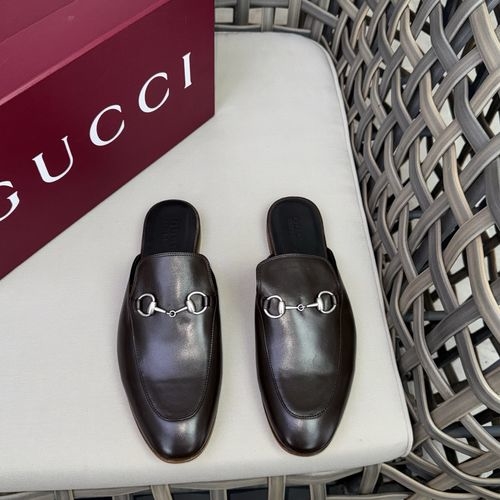 Gucci Vintage Style Leather Mule Shoes