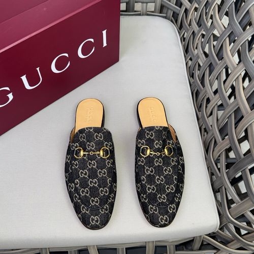 Gucci Vintage Style Leather Mule Shoes