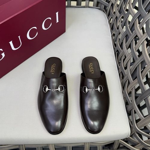 Gucci Vintage Style Leather Mule Shoes