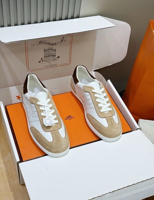 Hermes Match Suede Goat Leather Calfskin Sneakers