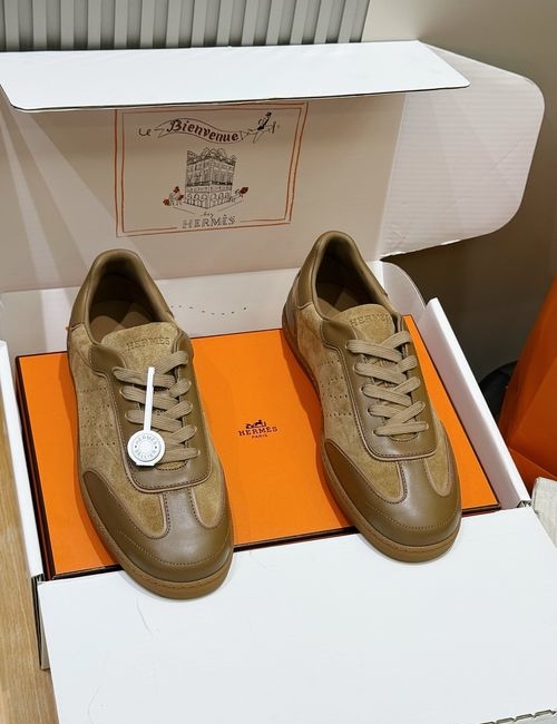 Hermes Match Suede Goat Leather Calfskin Sneakers