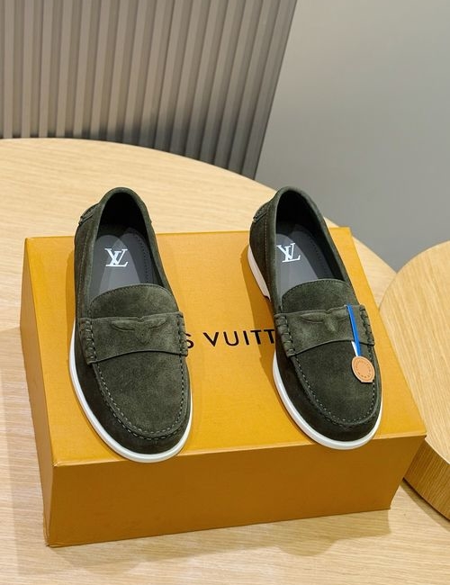 Louis Vuitton LV LCroisette Suede Leather Loafers