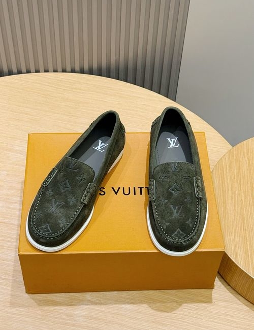 Louis Vuitton LV LCroisette Suede Leather Loafers