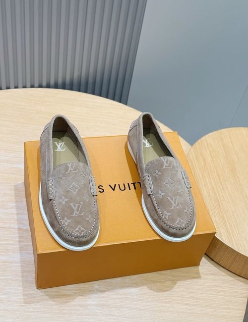 Louis Vuitton LV LCroisette Suede Leather Loafers