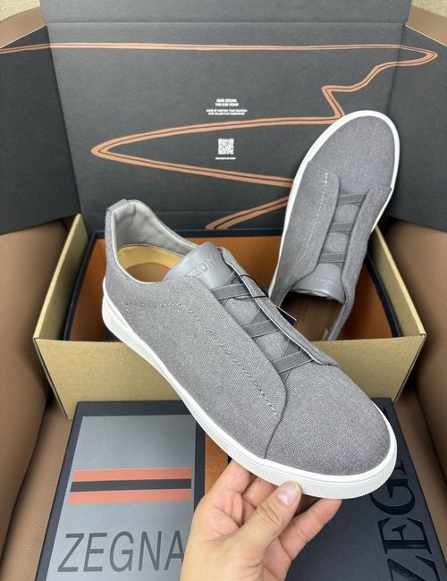 Zegna Cowhide Low-top Slip-on Casual Shoes