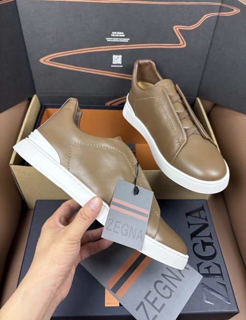 Zegna Cowhide Low-top Slip-on Casual Shoes