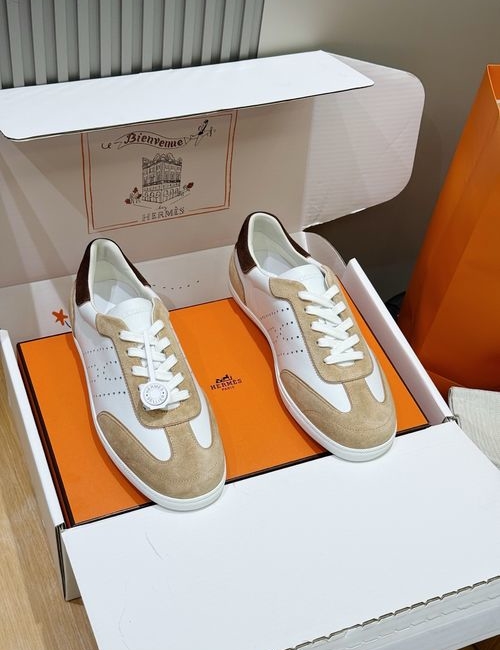 Hermes Match Suede Goat Leather Calfskin Sneakers