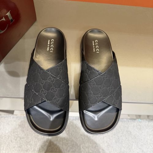 Gucci Summer Slippers, Fashionable Color Block Design