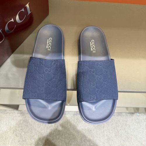 Gucci Summer Slippers, Fashionable Color Block Design