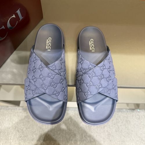 Gucci Summer Slippers, Fashionable Color Block Design
