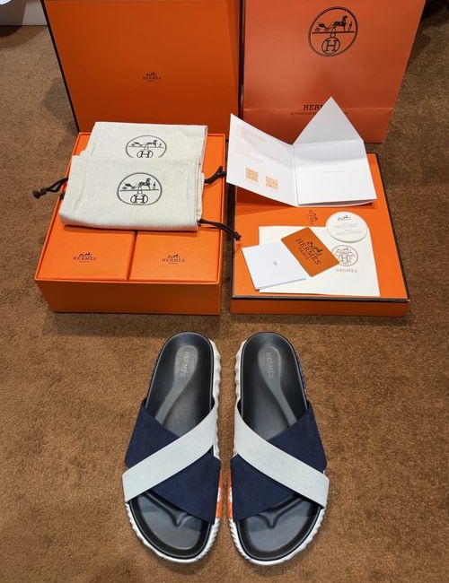 Hermes Infra Leather Sandals With Custom Sole