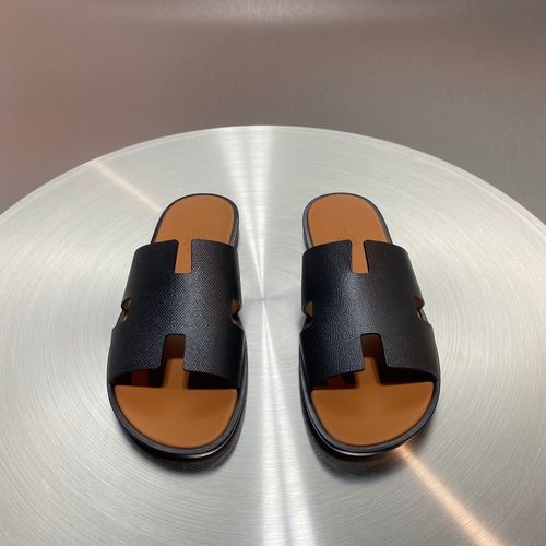 Hermes Classic H Slippers With Leather Outsole