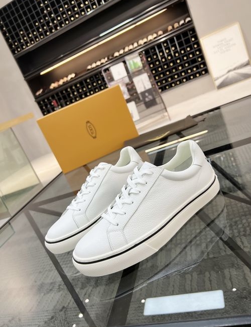 Tods Cow Leather Casual Sneakers With Comfortable Soles
