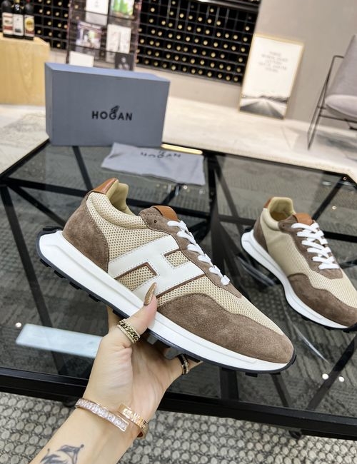 Hogan Premium Cowhide Mesh Casual Sneakers