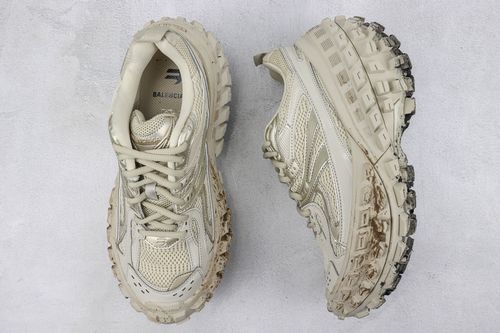 Balenciaga Defender Distressed Platform Sneakers