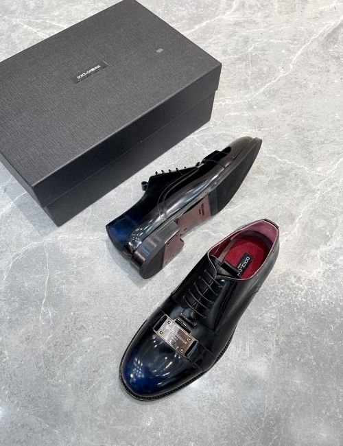 Dolce & Gabbana DG Formal Leather Shoes, Exclusive Buckle, Versatile Style