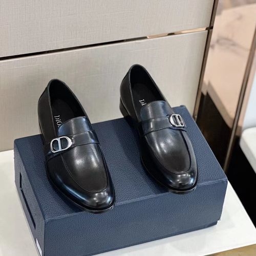 Yves Saint Laurent YSL Loafer Shoes Embossed Logo Leather Sole