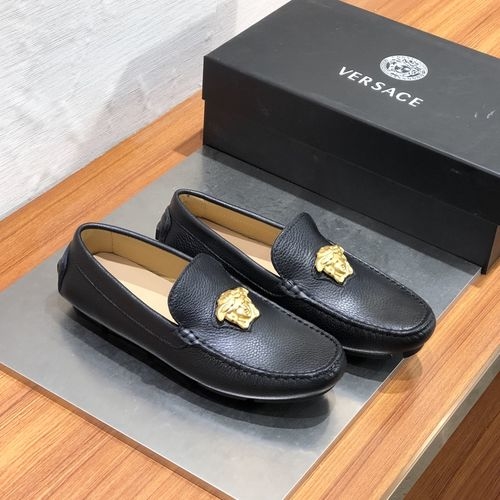 Versace La Greca Buckle Loafers