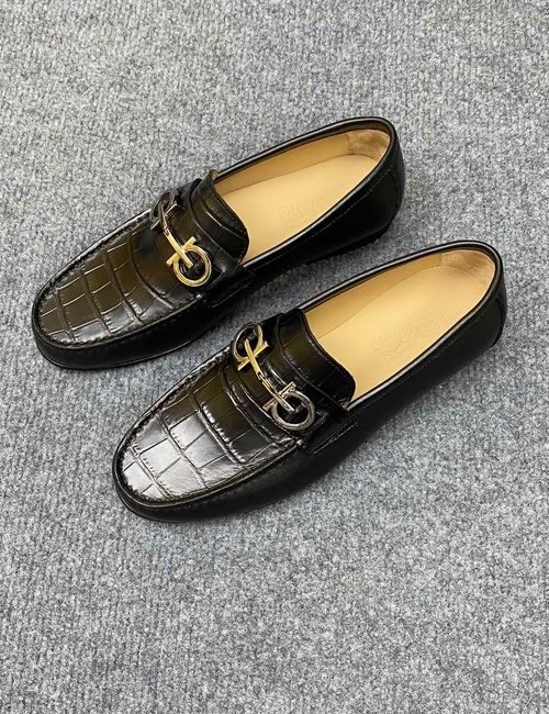 Ferragamo Premium Leather Dress Shoes With Box