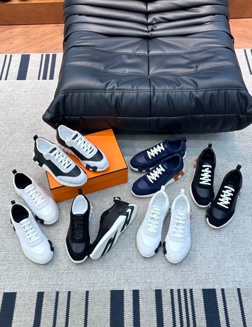 Hermes Lightweight Casual Leather Sneakers