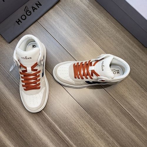 Hogan H-logo Leather Sole Casual Shoes