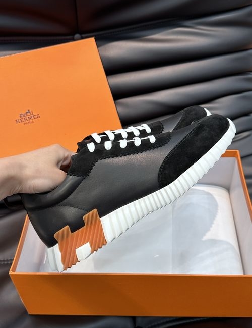 Hermes Lightweight Casual Leather Sneakers