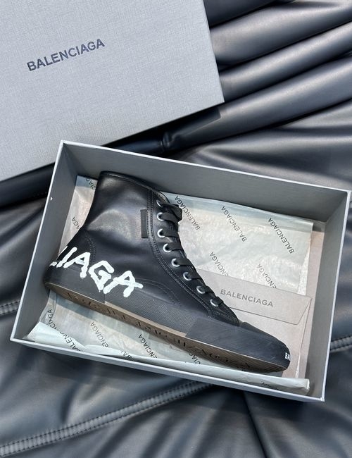 Balenciaga Paris High-top Casual Leather Shoes