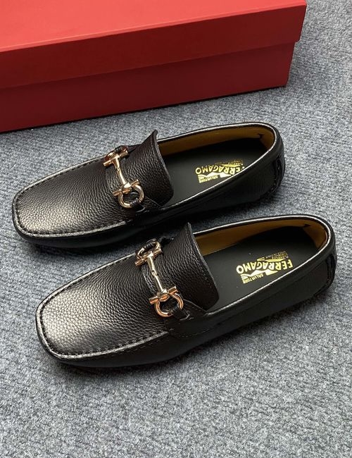 Ferragamo Cancini Buckle Slip-on Casual Shoes