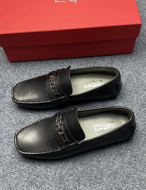 Ferragamo Cancini Buckle Slip-on Casual Shoes