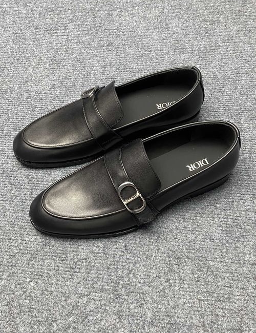 Christian Dior CD Cowhide Slip On Leather Shoes
