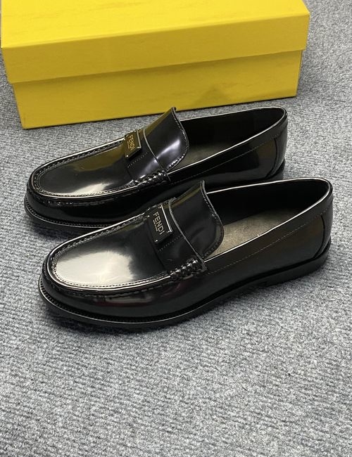 Fendi Breathable Leather Shoes With Leather Sole
