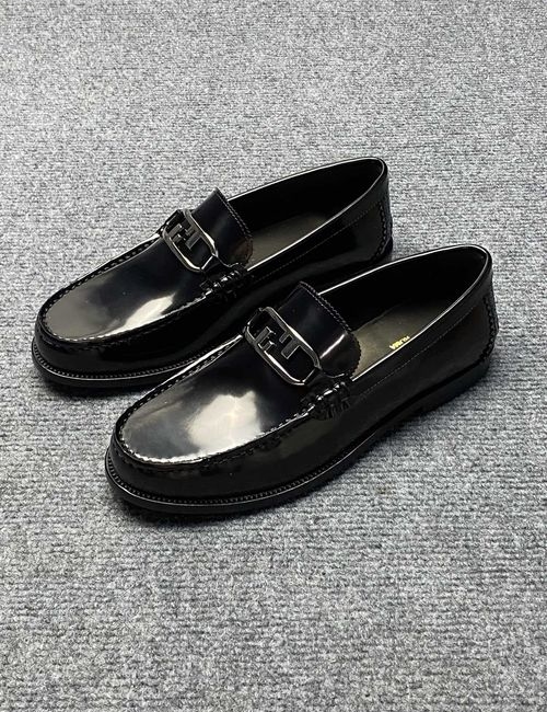 Fendi Breathable Leather Shoes With Leather Sole