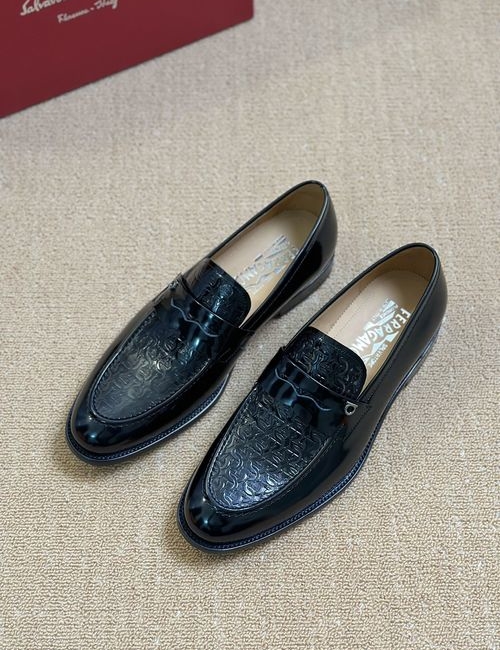 Ferragamo Premium Leather Casual Shoes With Original Sole