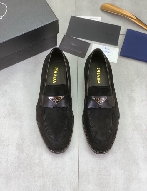 Prada Premium Leather Business Casual Shoes