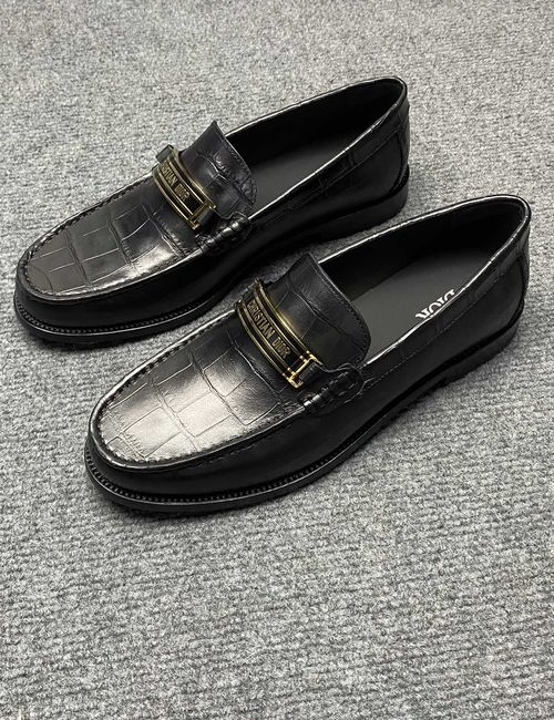 Christian Dior CD Cowhide Slip On Leather Shoes