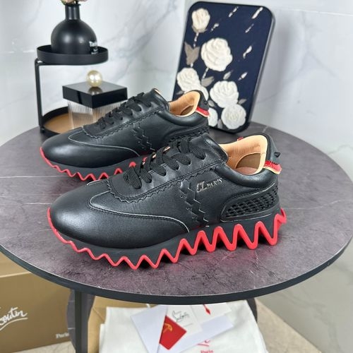 Christian Louboutin Shark Sole Striped Casual Shoes With Comfort