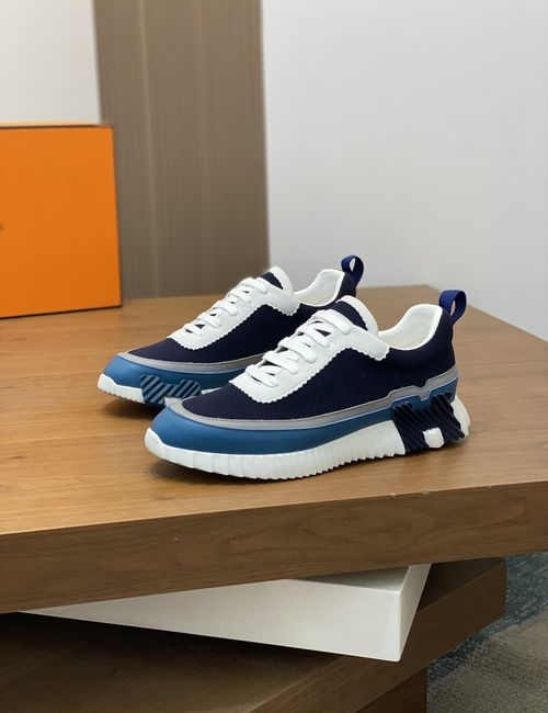 Hermes Leather Mesh Casual Sports Shoes