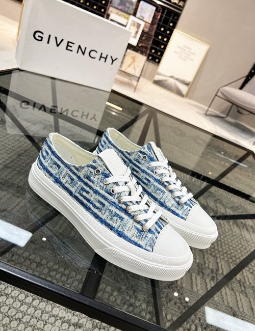 Givenchy Cowhide Denim Casual Sneakers