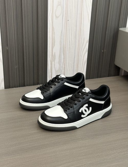Chanel Silk Leather Perforated Sneakers