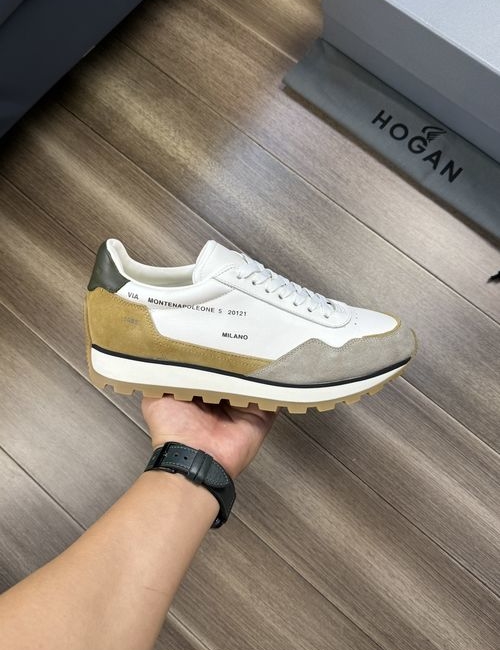 Hogan Napa And Suede Leather Sneakers With Brand Totem