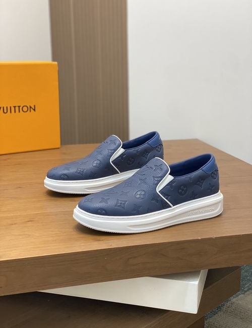 Louis Vuitton LV Calfskin Embossed Logo Casual Shoes