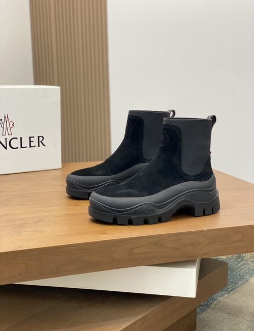 Moncler Cowhide Casual Rubber Sole Shoes