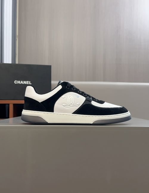 Chanel Silk Leather Perforated Sneakers